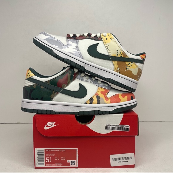Nike Shoes - Nike Dunk Low SE GS “Multi-Camo” NEW 2021